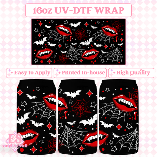 Vampire - 16oz Beer Can / Libbey UV-DTF Transfer image 0