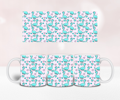 Dino Seamless - Pre Printed Sublimation 11oz or 20oz Wrap image 1