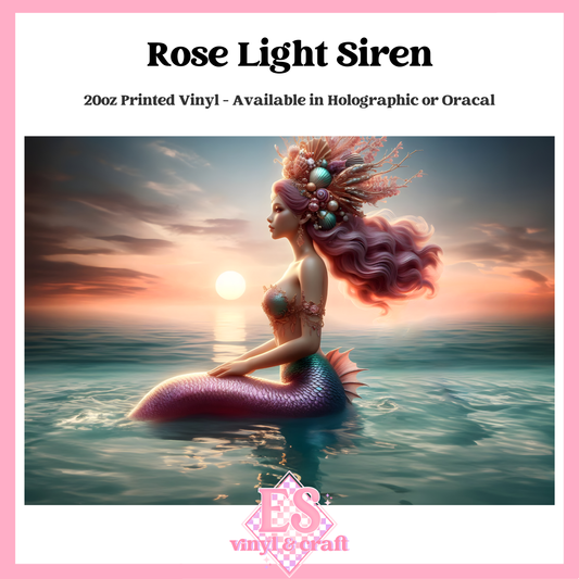 Rose Light Siren - 20oz Printed Tumbler Self Adhesive Vinyl image 0