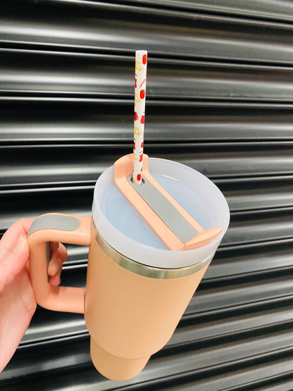 Christmas Straws for Stanley (40oz) Tumblers - Christmas Stocking White image 0