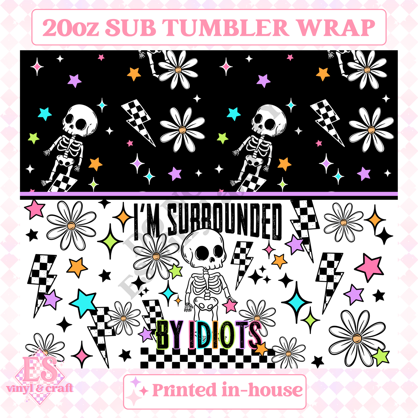 Surrounded by Idiots - Full 20oz Tumbler Sublimation Print image 1