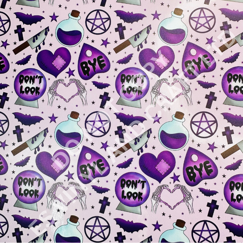 Spooky Holographic or Normal Printed Vinyl - A4 or 12" x 12" Sheet image 2
