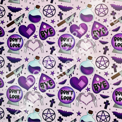 Spooky Holographic or Normal Printed Vinyl - A4 or 12" x 12" Sheet image 2