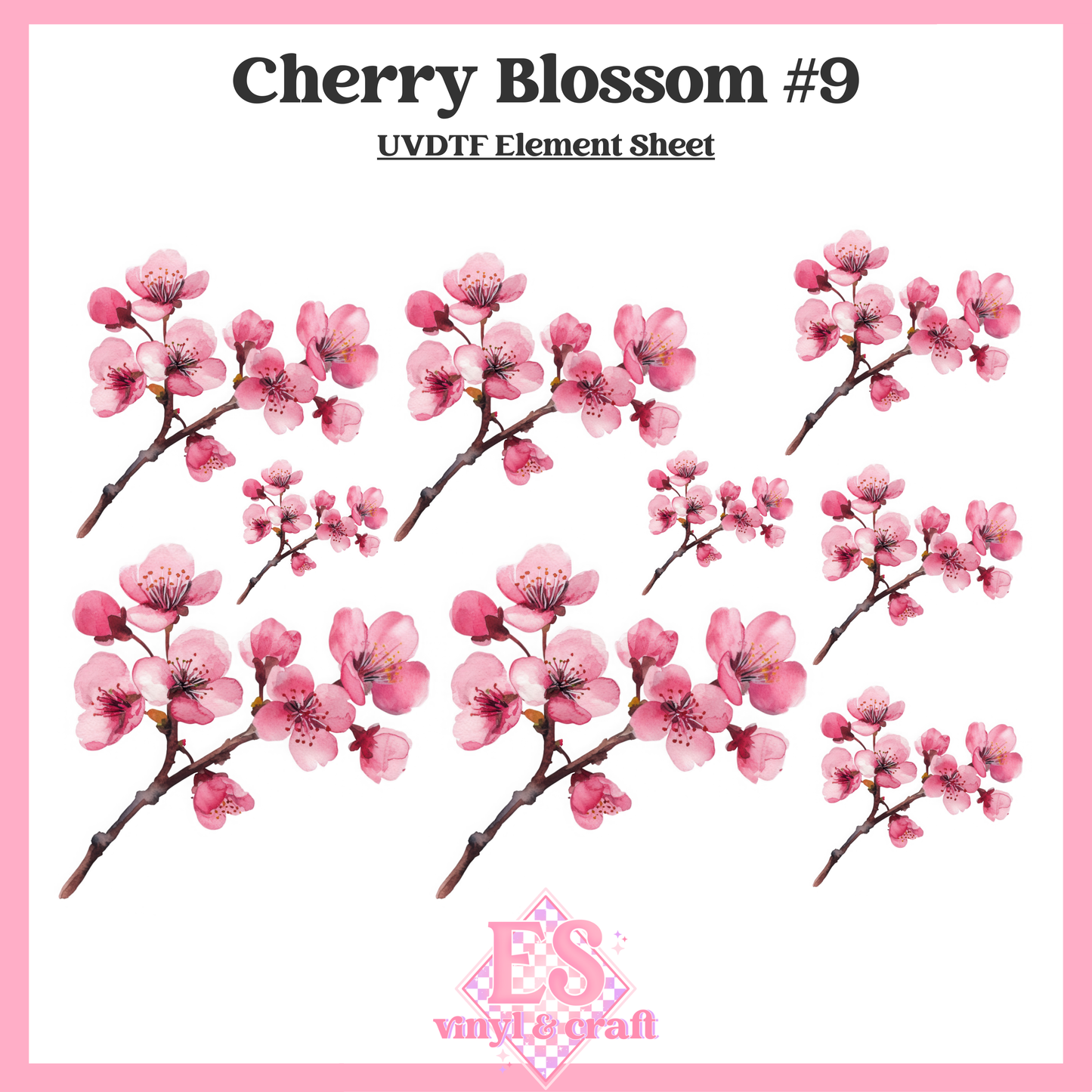 Cherry Blossoms - UVDTF (A4 Sheet) 210mm x 300mm image 5