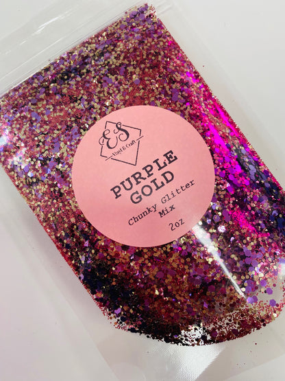 Purple Gold - Chunky Glitter Mix image 0