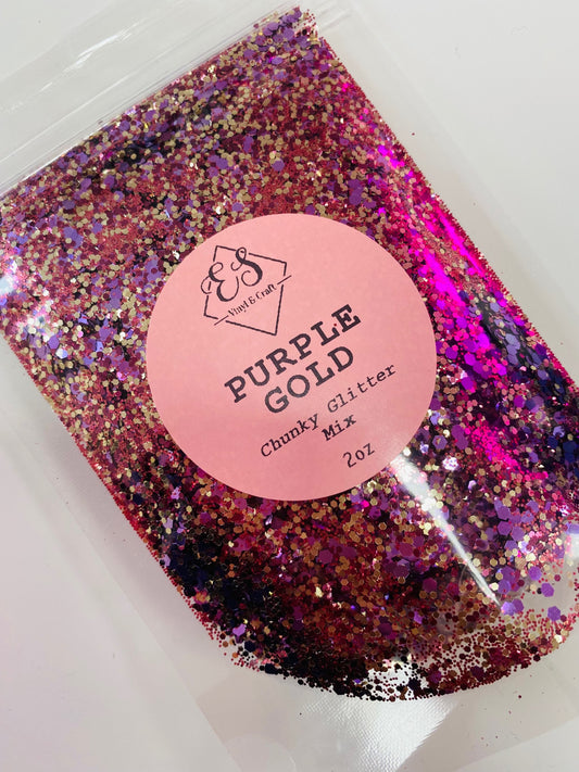 Purple Gold - Chunky Glitter Mix image 0