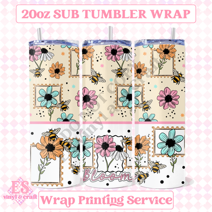Bloom Stamp - Full 20oz Tumbler Sublimation Print image 0