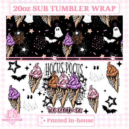 Hocus Pocus Ice Cream - Full 20oz Tumbler Sublimation Print image 1