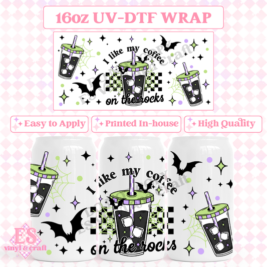 On the Rocks Spooky - 16oz Beer Can / Libbey UV-DTF Transfer image 0