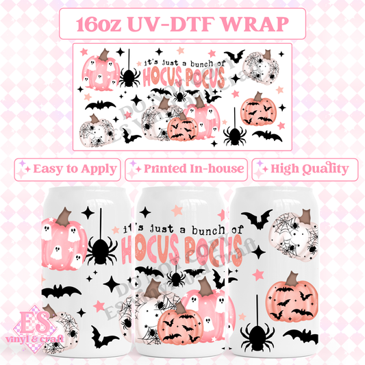 Hocus Pocus Pumpkins - 16oz Beer Can / Libbey UV-DTF Transfer image 0