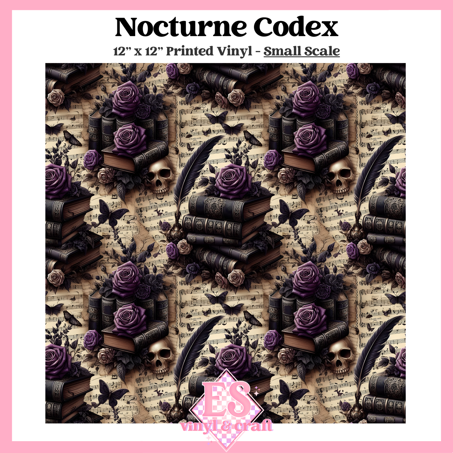 Nocturne Codex - Small or Large Scale Options - 12" x 12" Sheet image 1