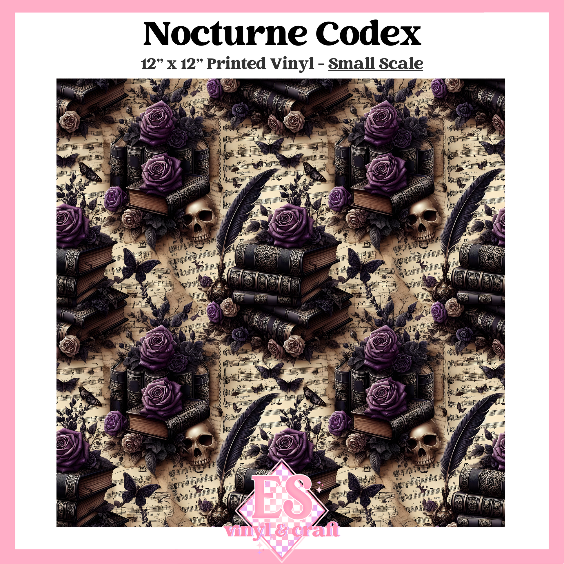 Nocturne Codex - Small or Large Scale Options - 12" x 12" Sheet image 1