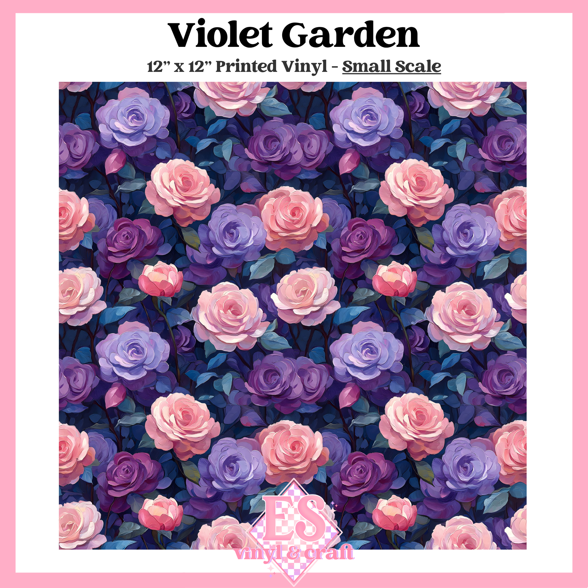 Violet Garden - Small or Large Scale Options - 12" x 12" Sheet image 1