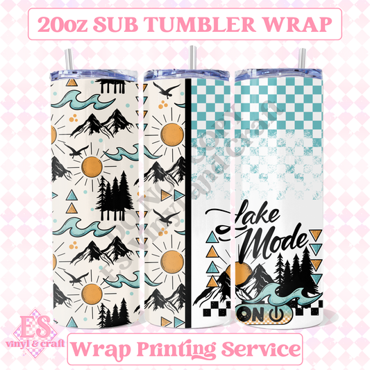 Lake Mode - Full 20oz Tumbler Sublimation Print image 0