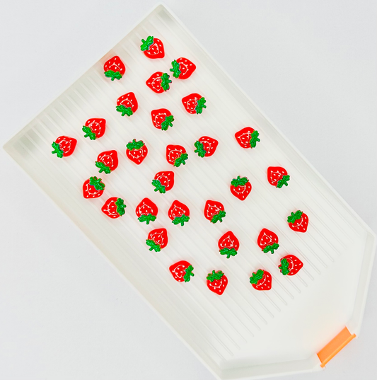 Strawberries Cabochon Flat Back Charm (Pack of 10) image 0