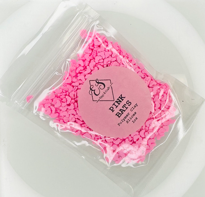 Pink Bats - Polymer Clay Slices image 0