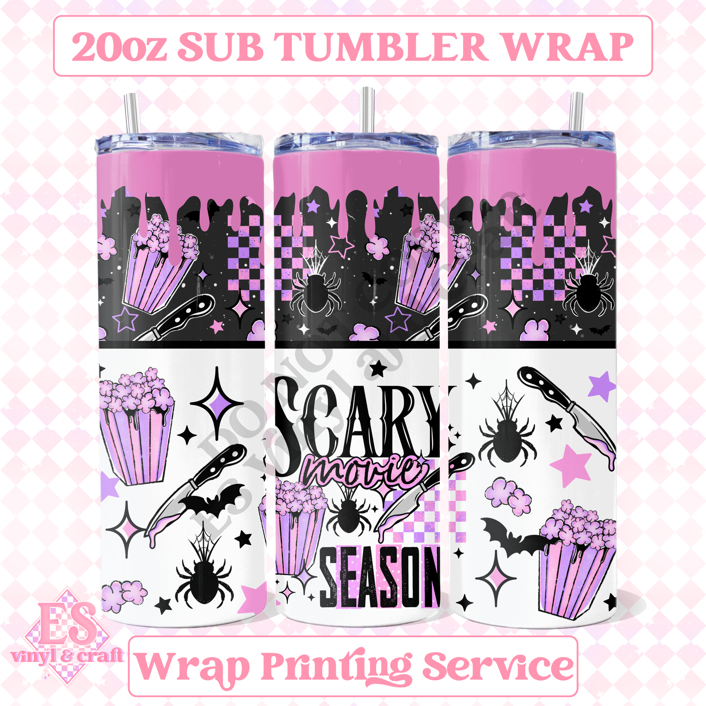Scary Movie Season - Full 20oz Tumbler Sublimation Print image 0