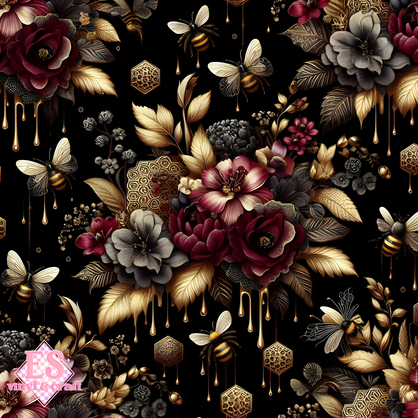 Nocturnal Honey Garden Collection - Section 1 - 12" x 12" Sheet image 10