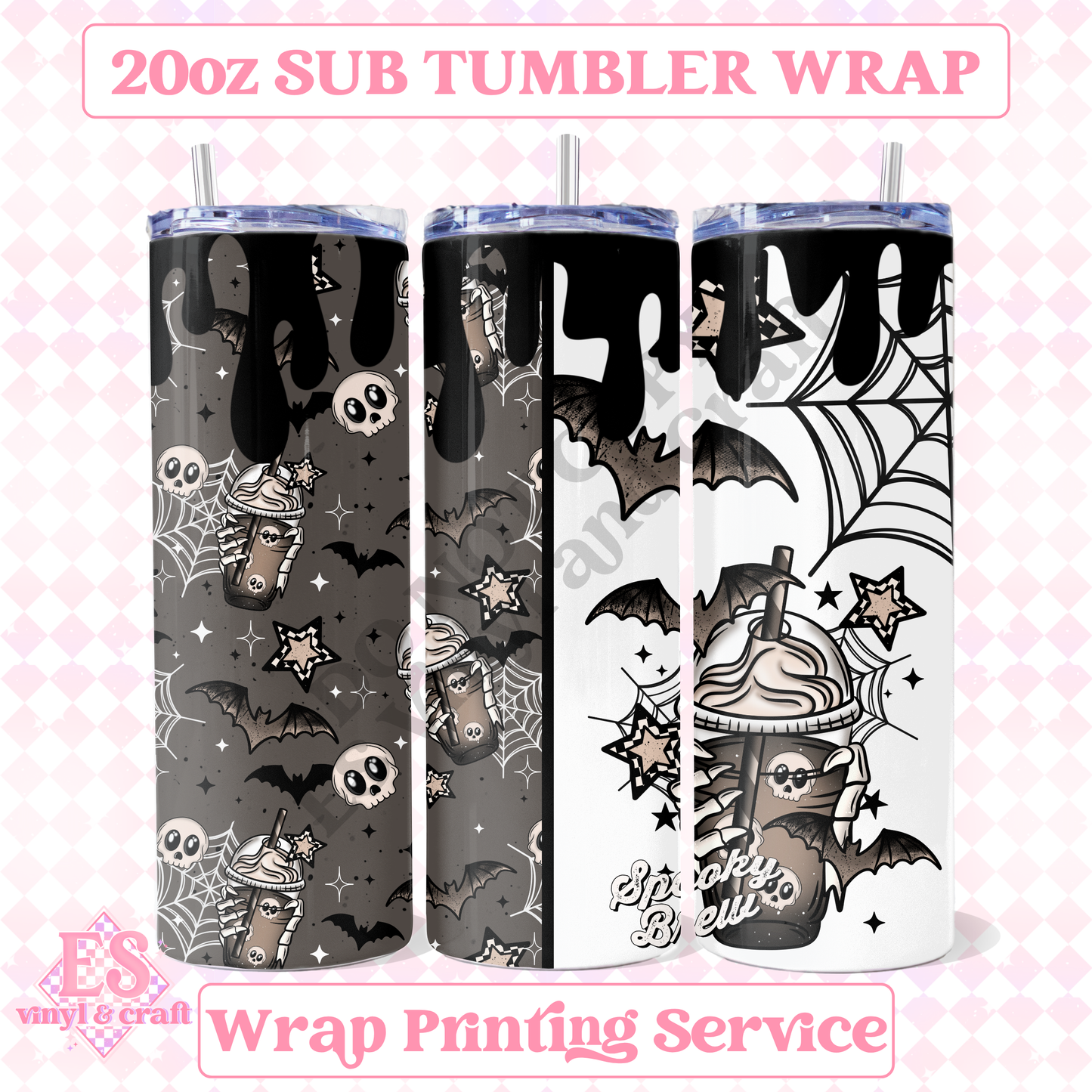 Spooky Coffee - Full 20oz Tumbler Sublimation Print image 0