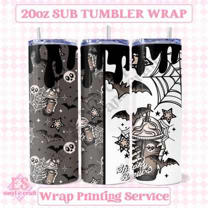 Spooky Coffee - Full 20oz Tumbler Sublimation Print image 0