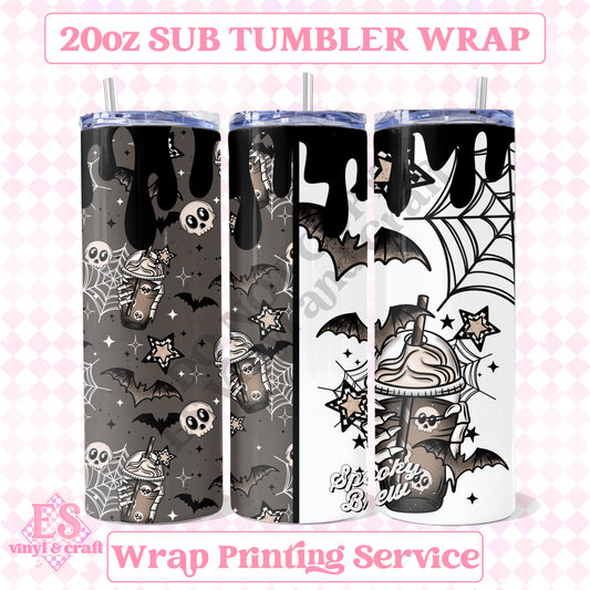 Spooky Coffee - Full 20oz Tumbler Sublimation Print image 0