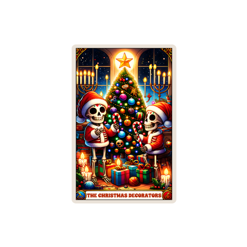 Christmas Tarot Card Decals - Glossy White Self Adhesive Vinyl image 14