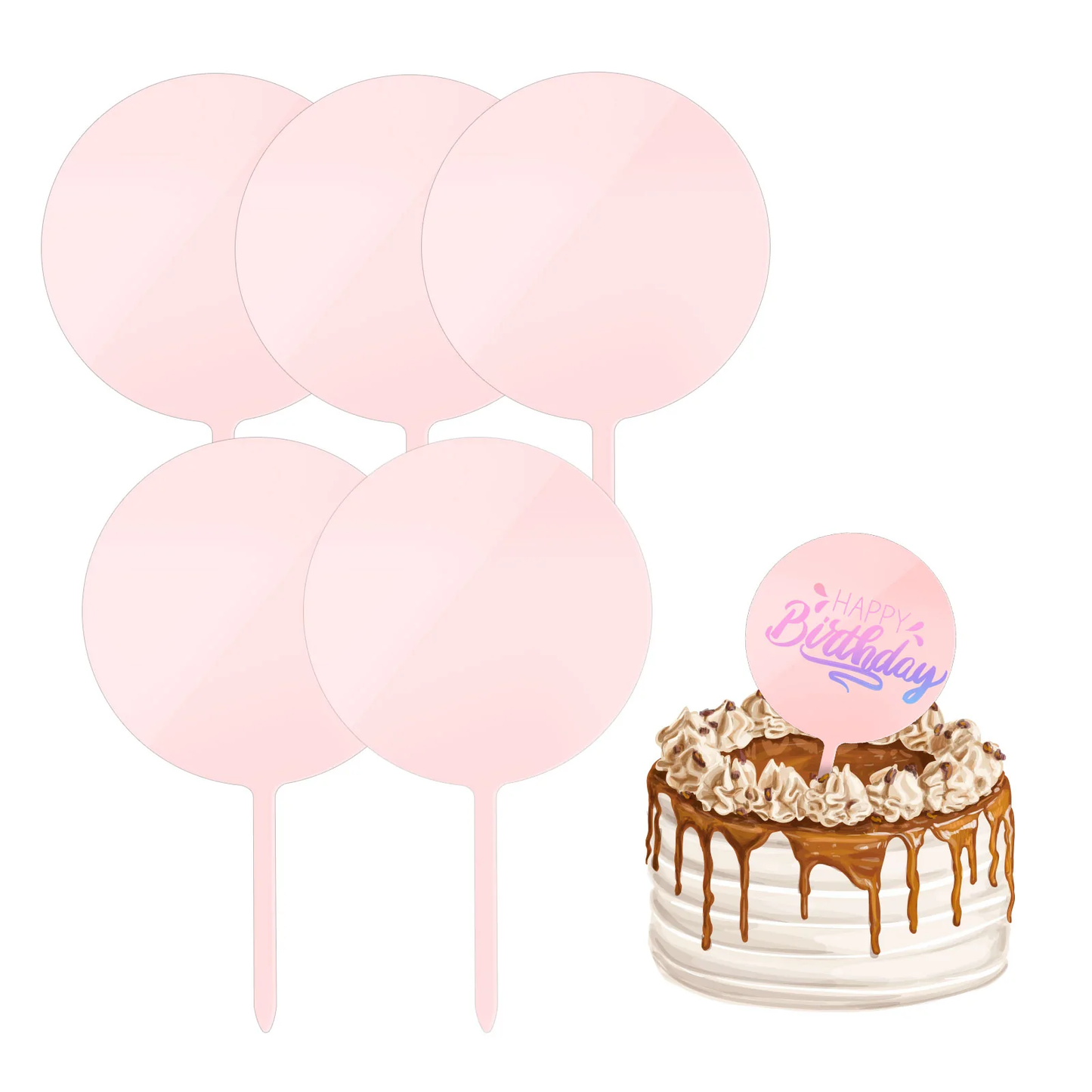 Teckwrap Cake Topper Acrylic Blanks image 0