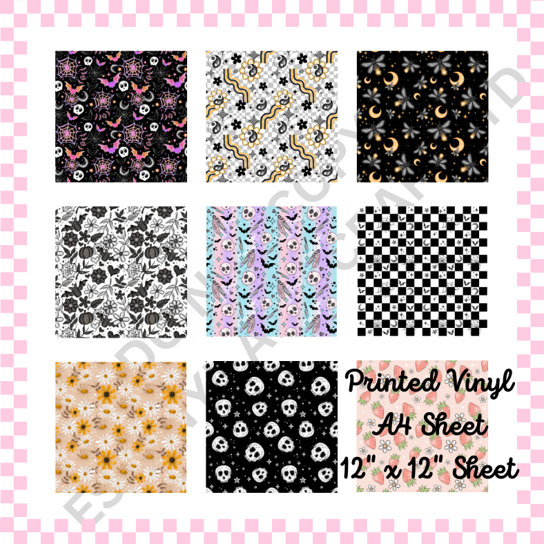 UV Printed Vinyl - A4 or 12" x 12" Sheet (JU Edition) image 0