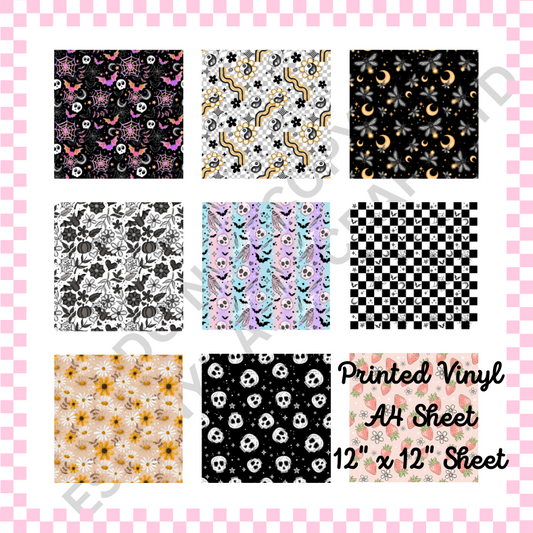 UV Printed Vinyl - A4 or 12" x 12" Sheet (JU Edition) image 0