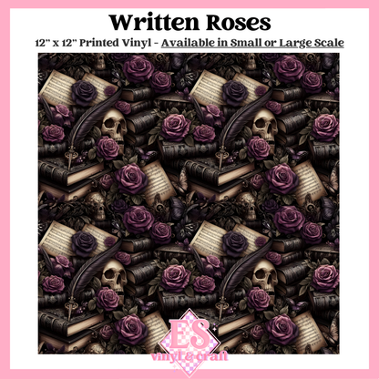 Written Roses - Small or Large Scale Options - 12" x 12" Sheet image 0