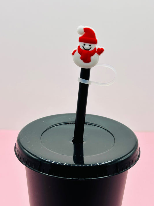 Straw Topper - Snowman image 0