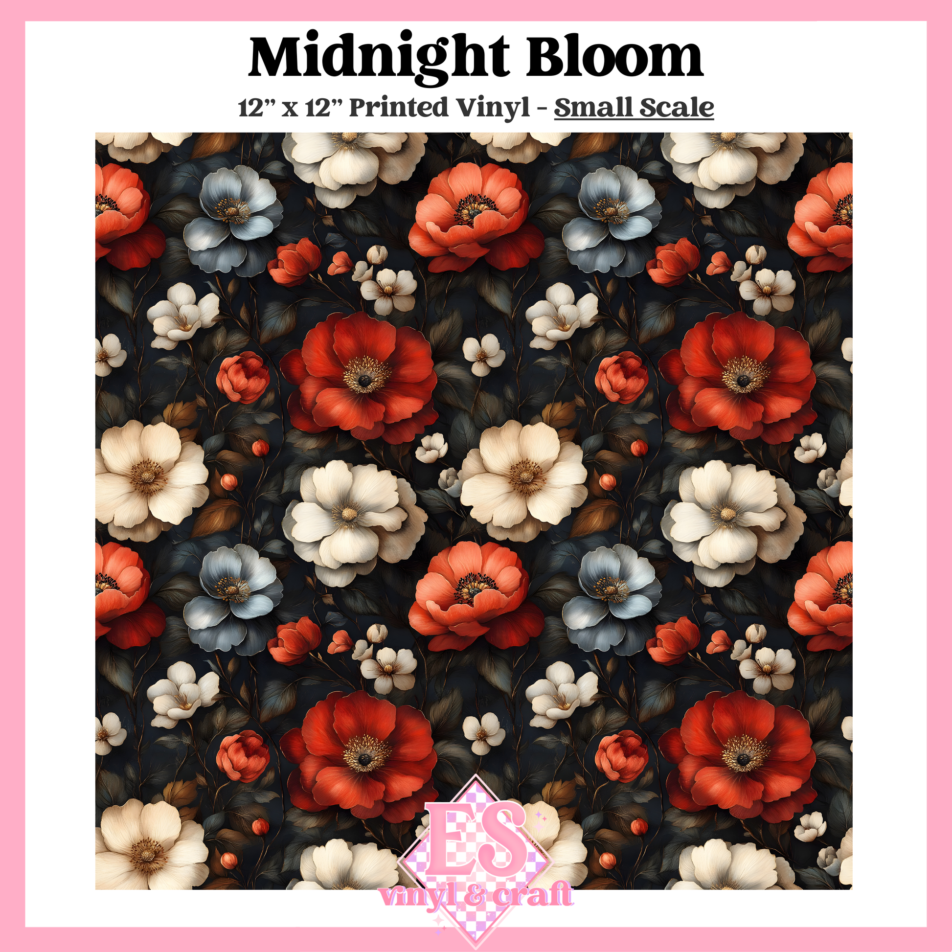 Midnight Bloom - Small or Large Scale Options - 12" x 12" Sheet image 1