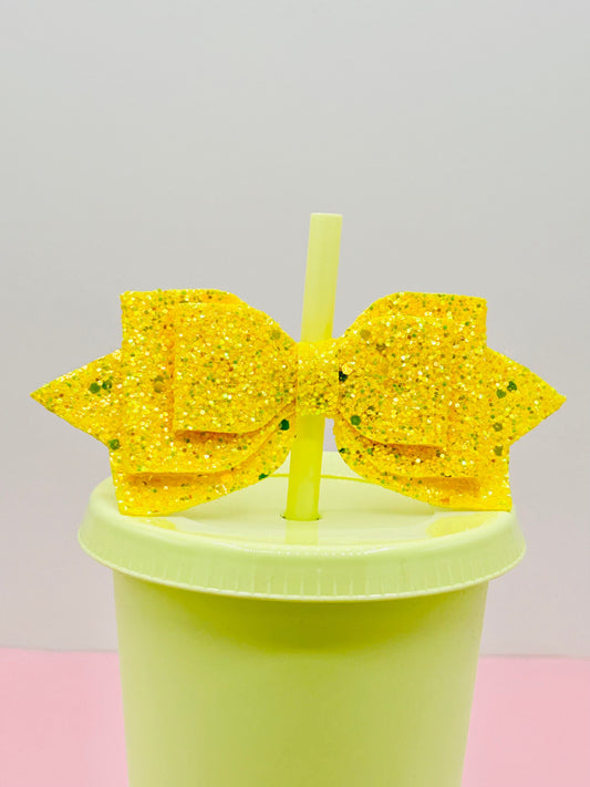 Bow Straw Topper - Sunflower image 0