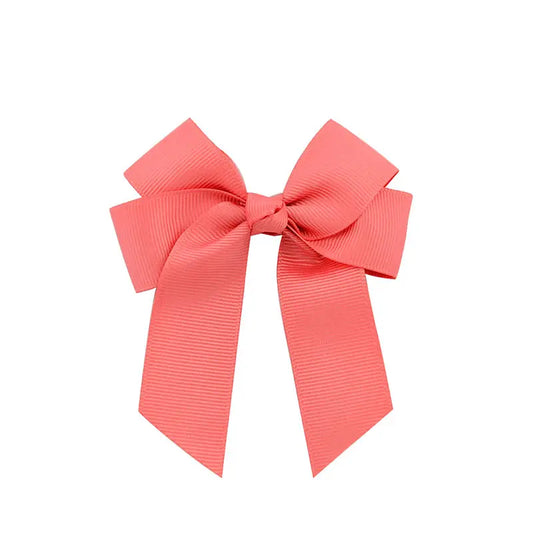 Hair Bow Clip 4" - Flamingo image 0