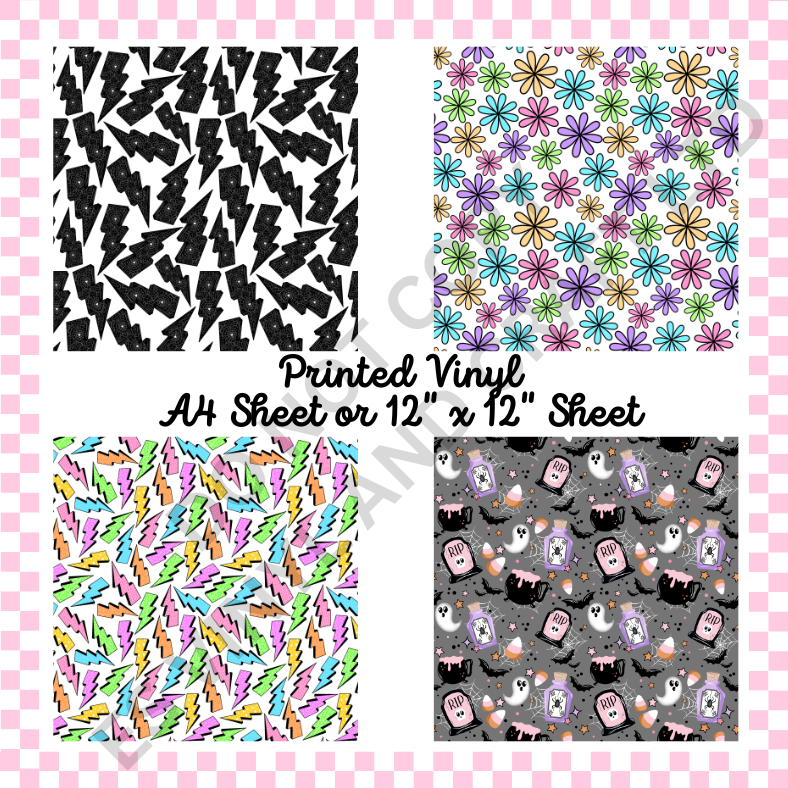 UV Printed Vinyl - A4 or 12" x 12" Sheet image 0