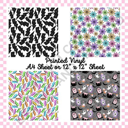 UV Printed Vinyl - A4 or 12" x 12" Sheet image 0