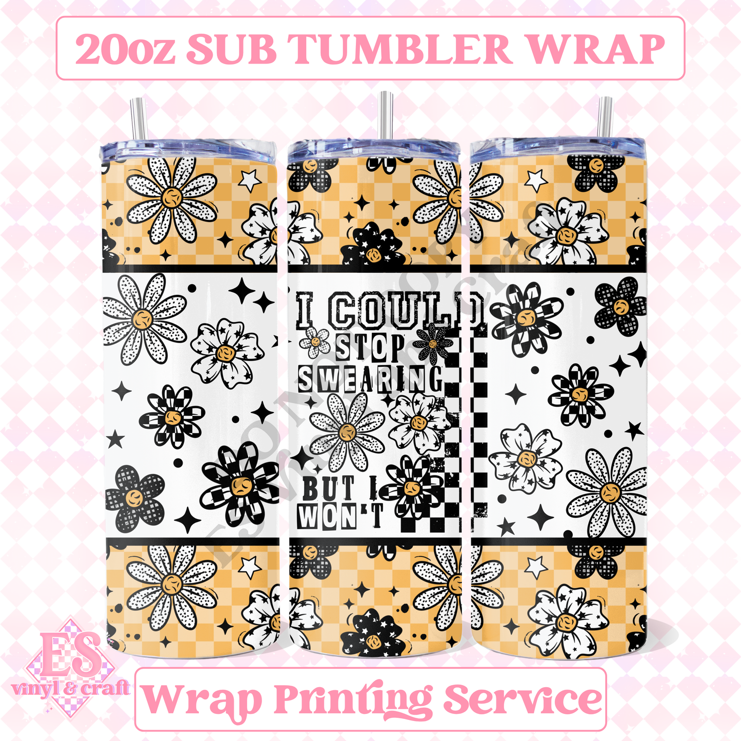 I could Stop Swearing - Full 20oz Tumbler Sublimation Print image 0