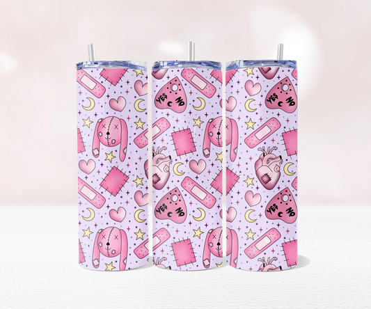 Pastel Bunny Seamless - Full 20oz Tumbler Sublimation Ready To Print image 0