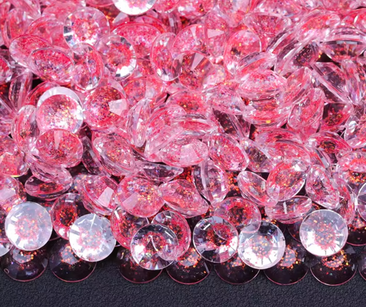 Red Pink Starry - Starry Glitter Jelly Rhinestones (3mm, 4mm & 5mm) image 0