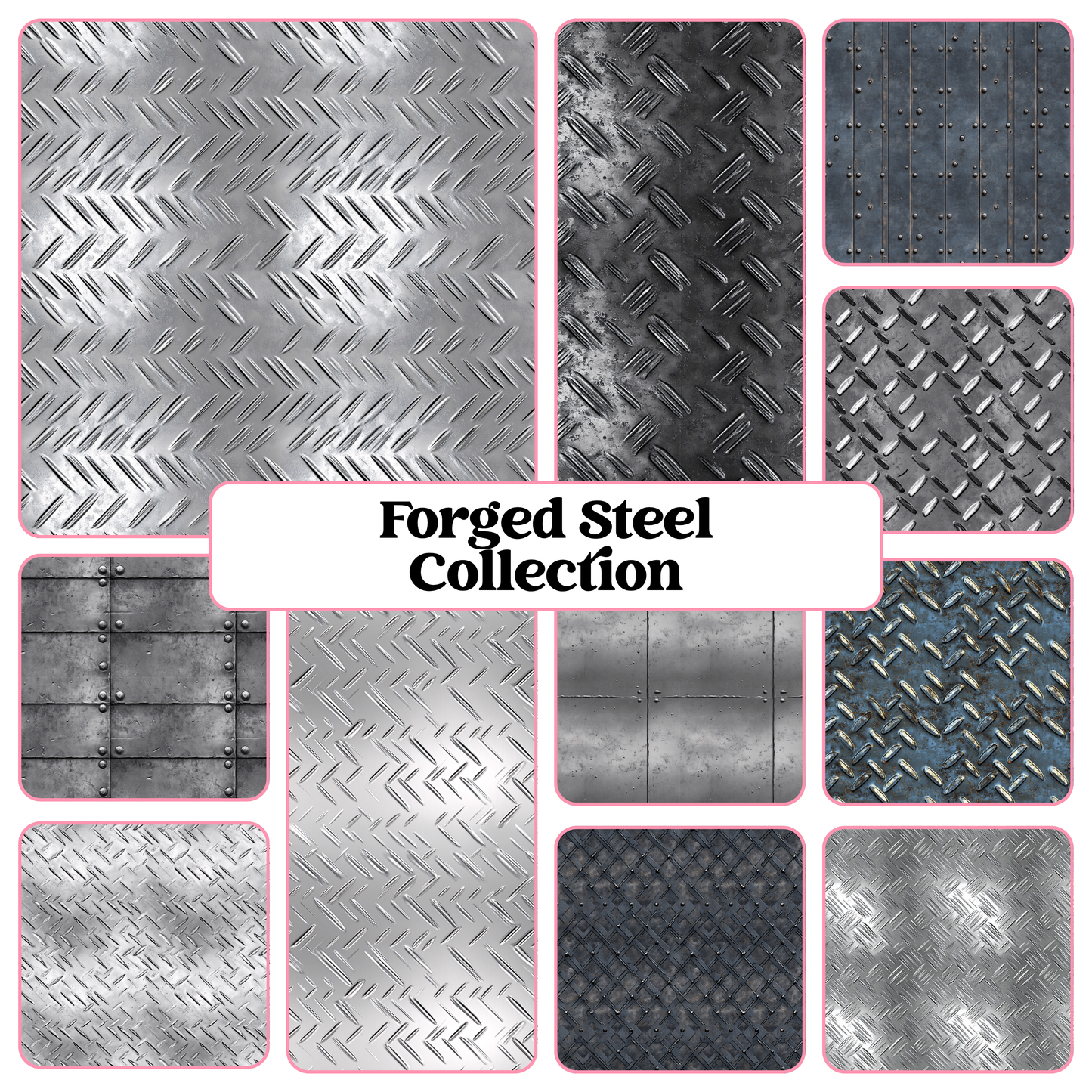 Forged Steel Collection - 12" x 12" Sheet (10 Different Designs) image 0