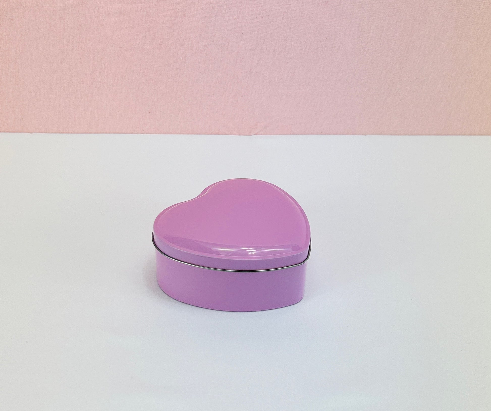 Pink Metallic Heart Tin image 0