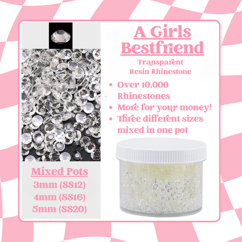 Rhinestone Mixed Pots (3mm, 4mm, 5mm) 100g image 6