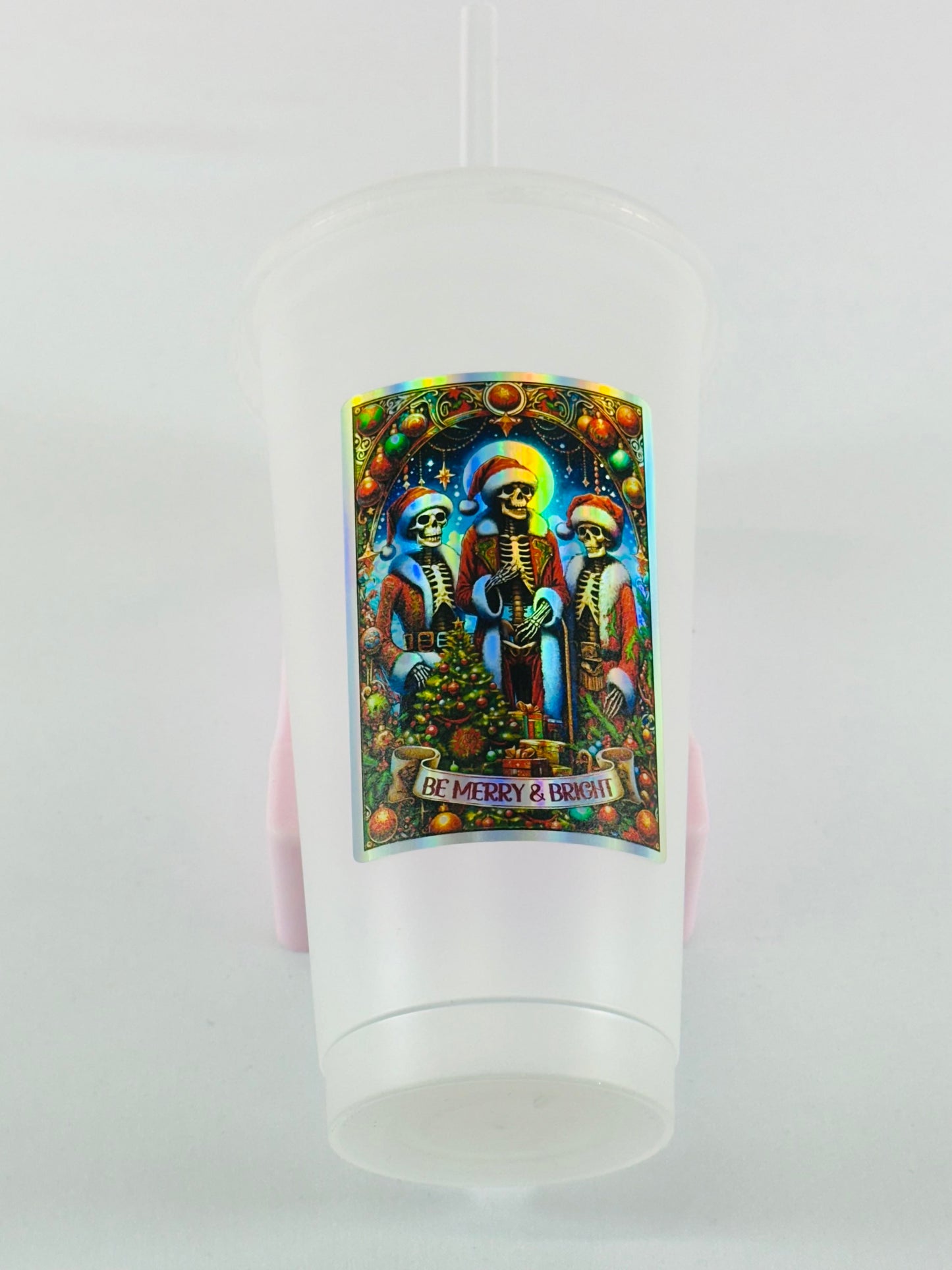 Christmas Tarot Card Decals - Holographic Rainbow Silver image 2