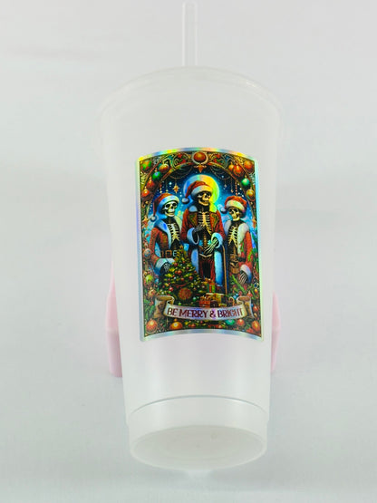 Christmas Tarot Card Decals - Holographic Rainbow Silver image 2