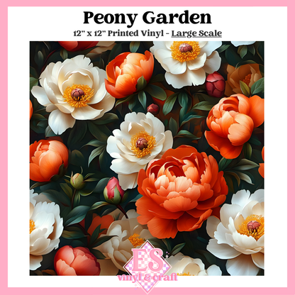 Peony Gardem - Small or Large Scale Options - 12" x 12" Sheet image 2