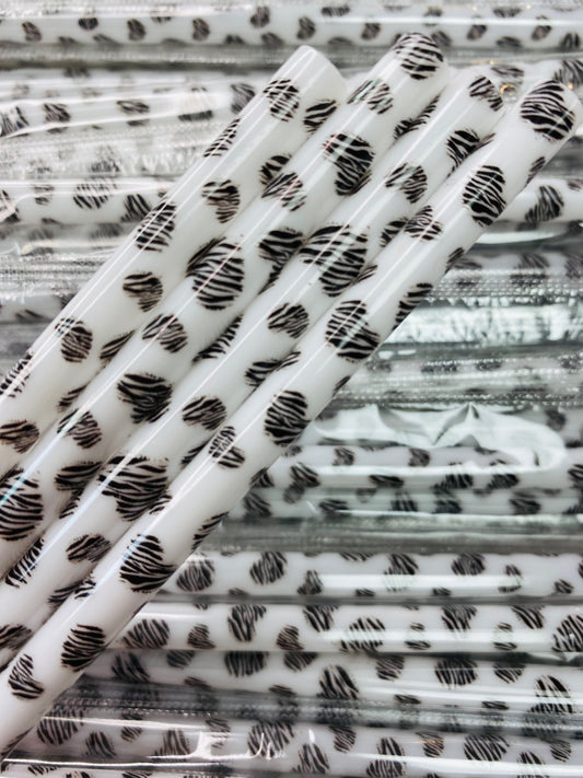 Leopard Heart White Straw image 0