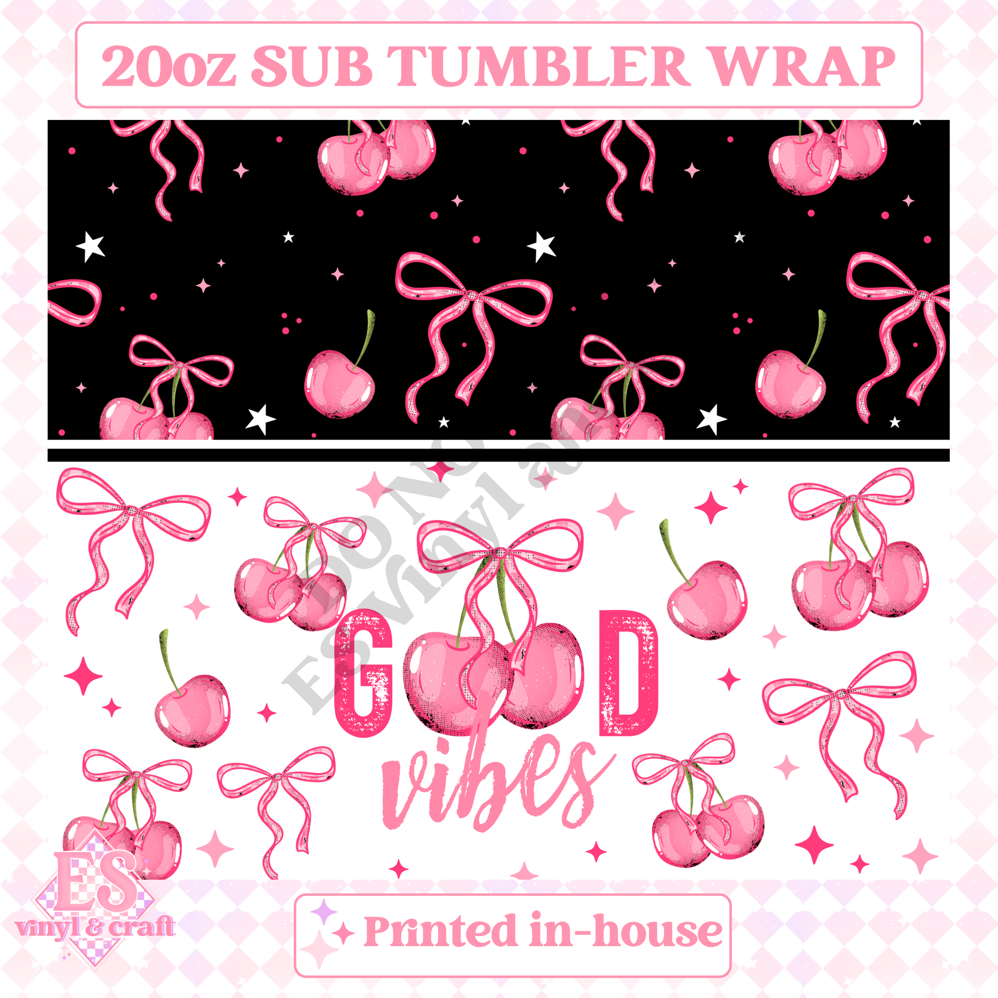 Good Vibes - Full 20oz Tumbler Sublimation Print image 1