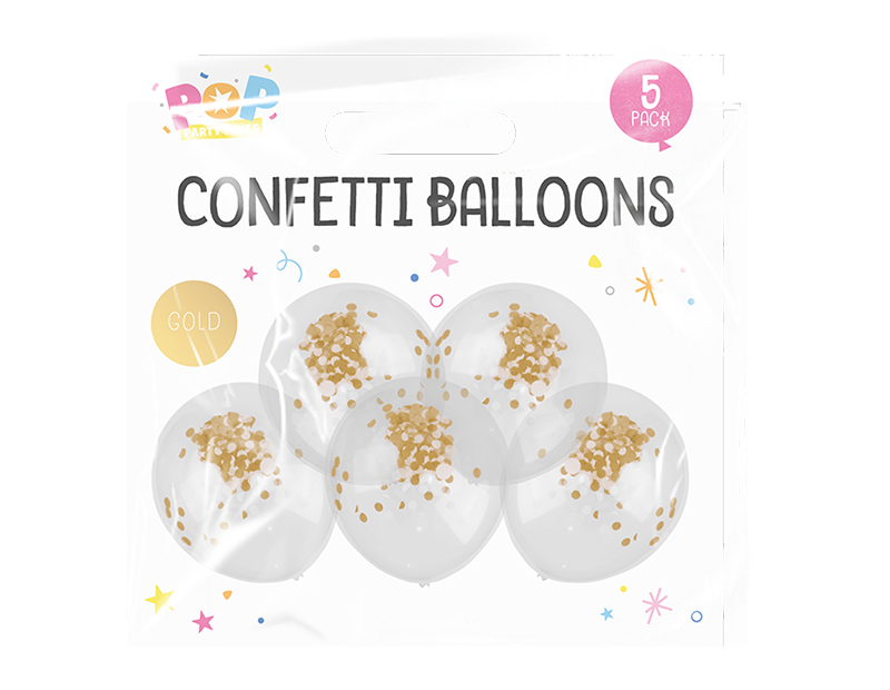 Confetti Balloons - Pack of 5 image 1