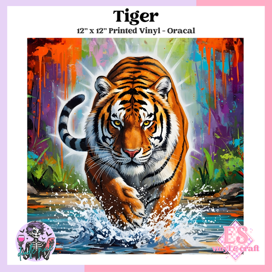 Tiger - 12" x 12" Printed Vinyl image 0