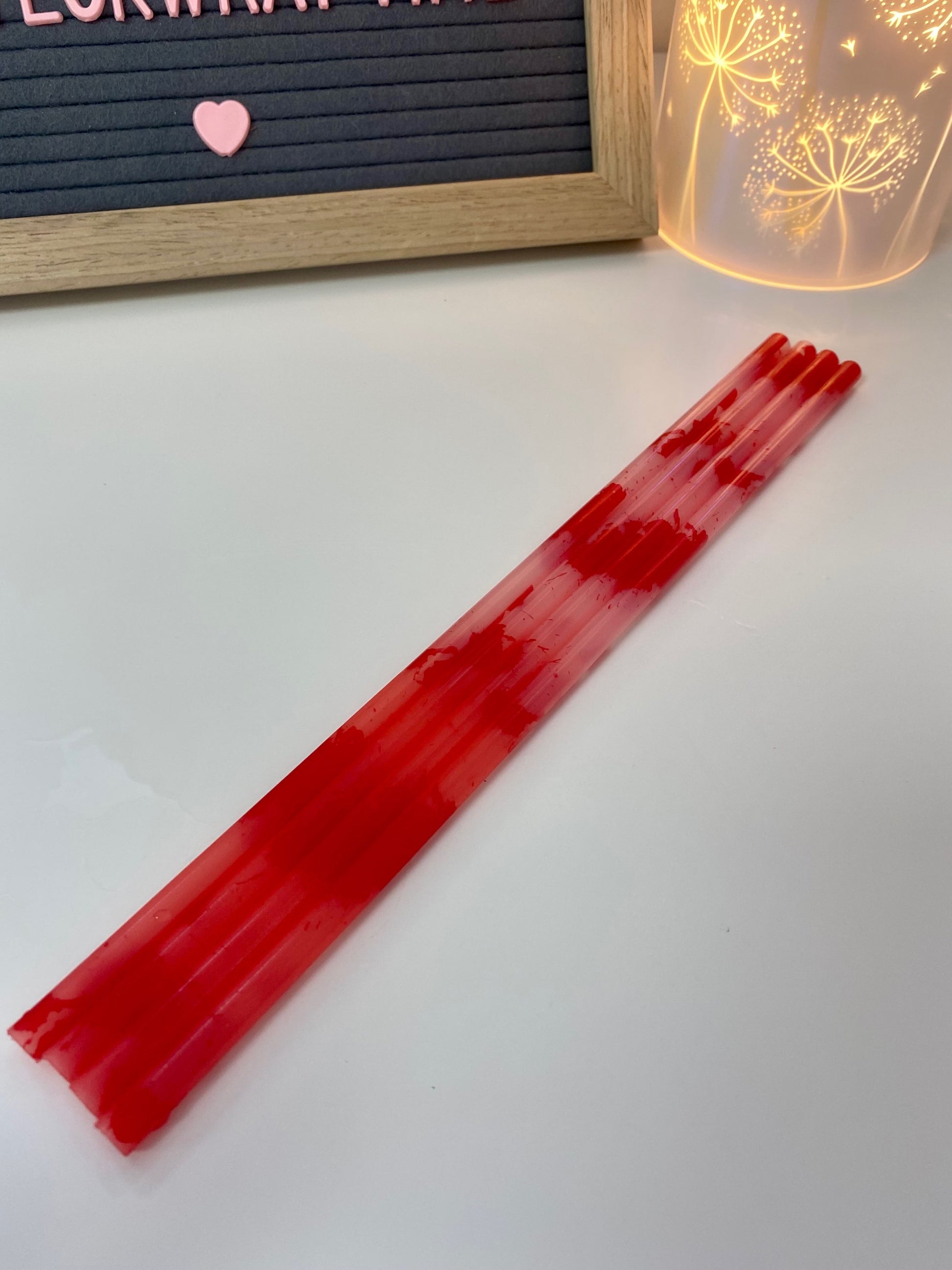 Blood Splatter Colour Change Clear Straw image 0